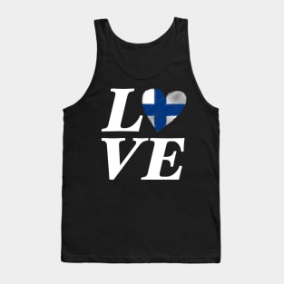 Finland Love Heart Suomi Helsinki Flag Gift Idea Tank Top